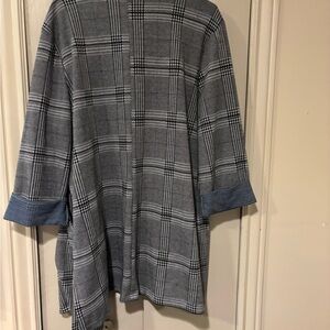 Black and white pattern blazer, soft material